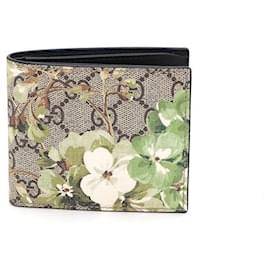 Cartera de lona Supreme con estampado de flores y logotipo GG - Gucci