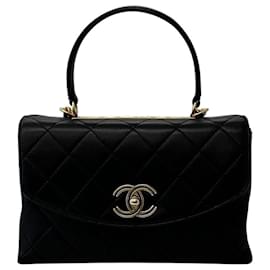 Season Coco Handle Top Handle Chain Lettering Black Series - Chanel