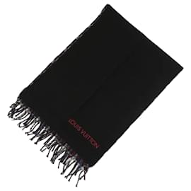 Louis Vuitton Sciarpa nera con motivo monogramma