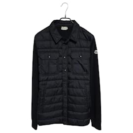 Moncler Gesteppte Strick-Hemdenjacke