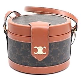 Borsa a Spalla e Borsa a Tracolla Triomphe Brown Medium Tambour - Céline