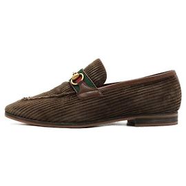 Gucci Mocassini in velluto a coste con mors per uomo