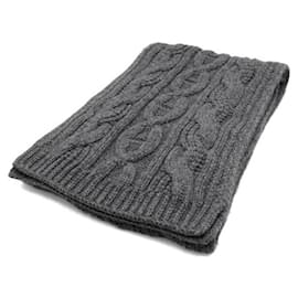 Sciarpa reversibile in cashmere grigio unisex - Hermès