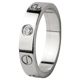 Cartier Mini Love Ring aus Weißgold mit Diamant Größe (Department Store Zertifikat)
