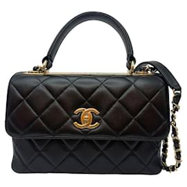 Borsa a tracolla Trendy CC Small in agnello nero - Chanel