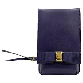Salvatore Ferragamo Custodia per Telefono con Nastro Borsa a Tracolla Viola