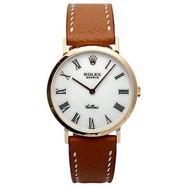 Rolex Orologio da monete Cellini Selini da uomo Quadrante bianco Fibbia originale Taglia media Manuale