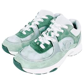 Chanel Sneakers Cruise in scamosciato verde