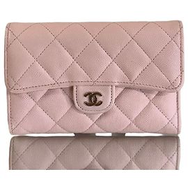 Chanel Cartera Classic Snap Caviar Flap Rosa