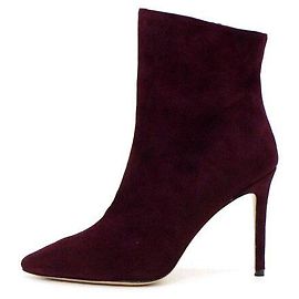 Jimmy Choo Stivaletti con tacco alto in scamosciato bordeaux da donna