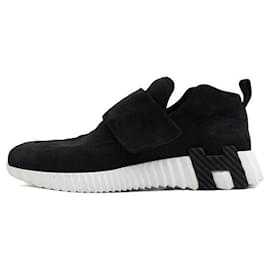 Hermès Sneakers Noire da donna in scamosciato nero con velcro