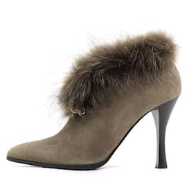 Stivaletti in scamosciato e pelliccia da donna - Hermès