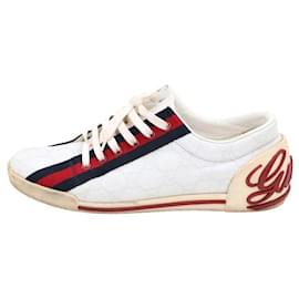 Gucci Sneakers in PVC con logo GG e cuciture tricolore