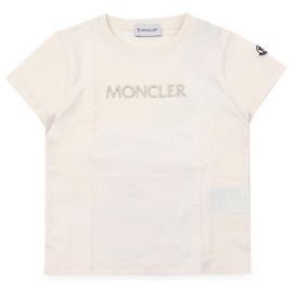 Moncler T-shirt con logo ricamato (Ivory)