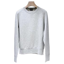 Grauer Sweatshirt aus Baumwolle mit Rundhalsausschnitt - Tom Ford