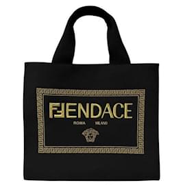 Baumwolltote, Schultertasche, Black, Large - Fendi