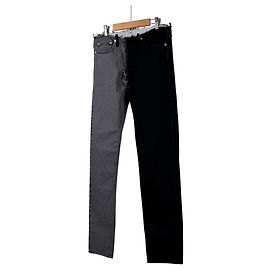 Maison Martin Margiela Pantaloni in denim bicolore Maison Margiela Nero Grigio