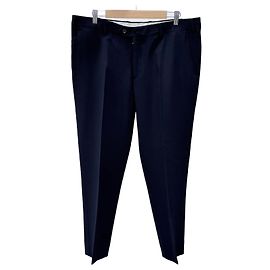 Loro Piana Pantaloni di lana blu navy