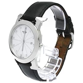 Hermes Heure H Ronde Quartz Aço Inoxidável e Couro 40 - Hermès