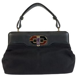 Bulgari Borsa in pelle nera Bvlgari Isabella Rossellini