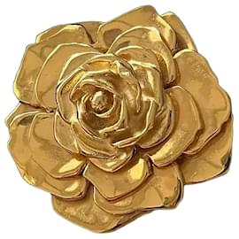 Yves Saint Laurent par Robert Goossens broche fleur métal doré