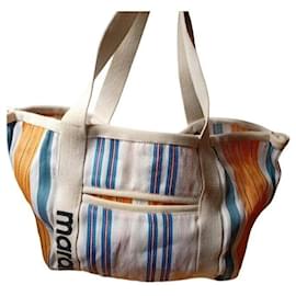 Borsa Tote Isabel Marant con strisce multicolore