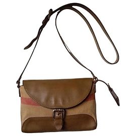 Bolso bandolera Burberry Haymarket Check & Leather Flap