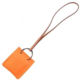 Hermes Sac Orange Feu Gold Charm Accessory - Hermès