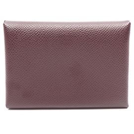 Hermès Hermes Calvi Duo Rouge Sellier Portemonnaie