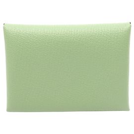 Hermès Hermes Calvi Duo Vert Cricket Wallet