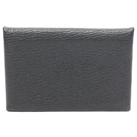 Hermès Porta-moedas Hermes Calvi Cinza/Rosa