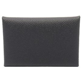 Hermès Monedero Calvi en piel de becerro negro