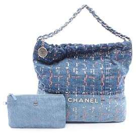 Bolso Chanel Matelassé 22 Large Denim