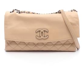 Borsa a tracolla Chanel Matelassé in agnello beige