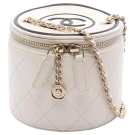 Bolso de hombro pequeño vanity Chanel Matelassé Coco Mark