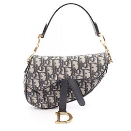 Borsa Christian Dior Dior Saddle Bag Mini Oblique Jacquard