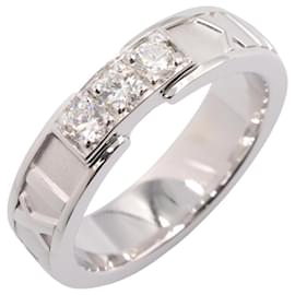 Bague Atlas Tiffany & Co. en or blanc 18K avec diamants