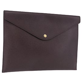 LOUIS VUITTON Taiga Document Case Pouch Acajou M99087 LV Auth mr2772