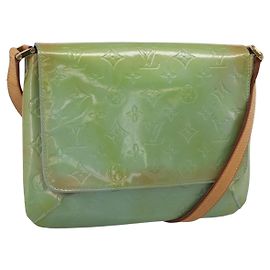 LOUIS VUITTON Monogram Vernis Thompson Street Baby Blue M91009 LV Auth ep15428