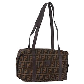 Borsa Tote FENDI Zucca Canvas Marrone Autentica 192814