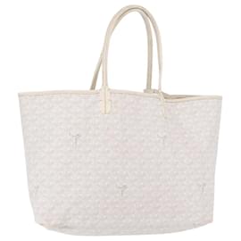 GOYARD Herringbone Saint Louis PM Tote Bag PVC Weiß Authentisch ka5207