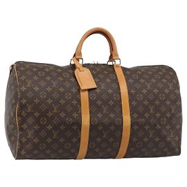 LOUIS VUITTON Borsa Boston Monogram Keepall 55 M41424 LV Auth 190418A