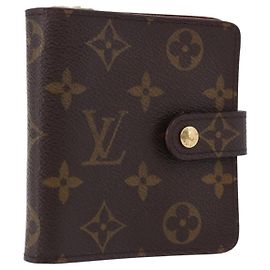 LOUIS VUITTON Monogram Compact Zip Wallet M61667 LV Auth 193020A
