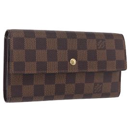 LOUIS VUITTON Damier Ebene Portefeuille International Wallet N61217 Auth bs36216