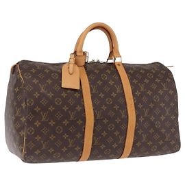 LOUIS VUITTON Monogram Keepall 50 Boston Tasche M41426 LV Auth 190417A