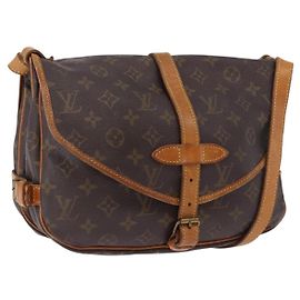 LOUIS VUITTON Borsa a Spalla Monogram Saumur 30 M42256 LV Auth ka5313