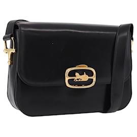 Céline Borsa a Spalla CELINE in Pelle Nera e Oro Auth bs36178A