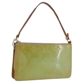 LOUIS VUITTON Monogram Vernis Lexington Pouch Baby Blue M91011 LV Auth ep15107