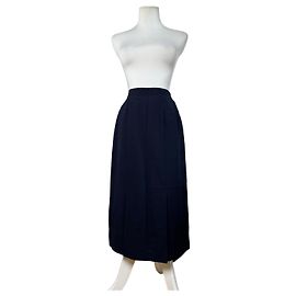 Vintage Burberry Wollrock Dunkelblau M