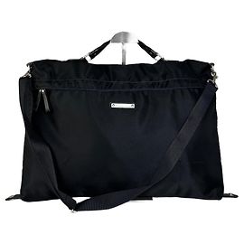 Vintage Issey Miyake Nylon Tote Bag Black Silver